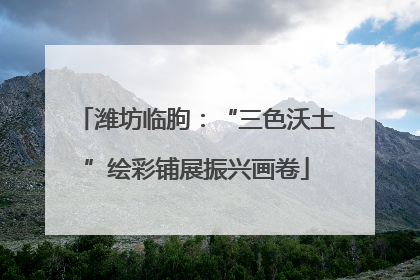 潍坊临朐：“三色沃土”绘彩铺展振兴画卷
