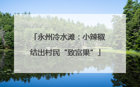 永州冷水滩：小辣椒结出村民“致富果”