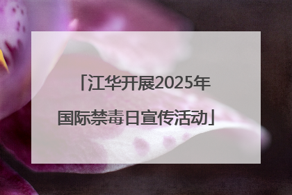 江华开展2025年国际禁毒日宣传活动