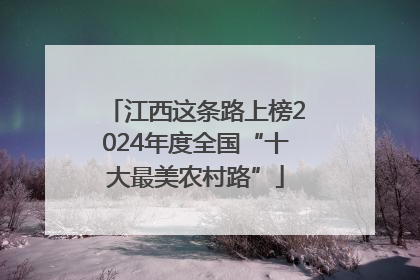 江西这条路上榜2024年度全国“十大最美农村路”