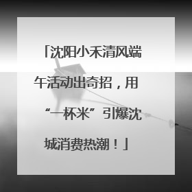 沈阳小禾清风端午活动出奇招，用“一杯米”引爆沈城消费热潮！