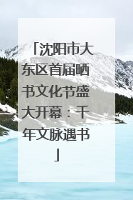 沈阳市大东区首届晒书文化节盛大开幕：千年文脉遇书