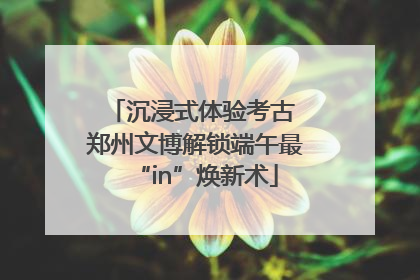 沉浸式体验考古 郑州文博解锁端午最“in”焕新术