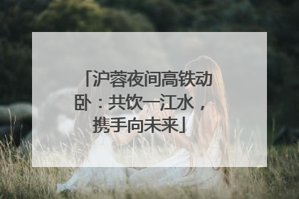 沪蓉夜间高铁动卧：共饮一江水，携手向未来