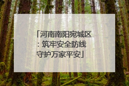 河南南阳宛城区：筑牢安全防线 守护万家平安