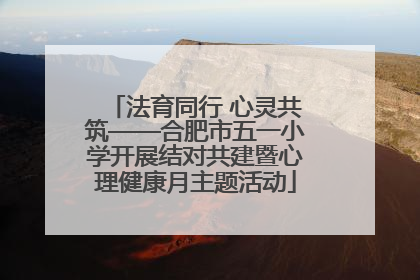 法育同行 心灵共筑——合肥市五一小学开展结对共建暨心理健康月主题活动