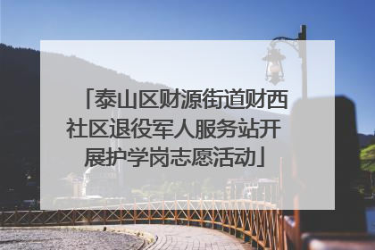 泰山区财源街道财西社区退役军人服务站开展护学岗志愿活动