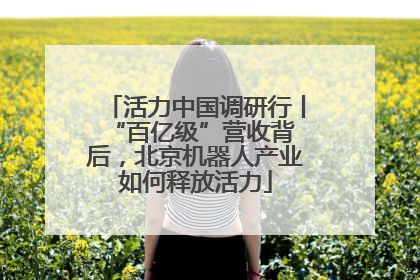 活力中国调研行丨 “百亿级”营收背后，北京机器人产业如何释放活力