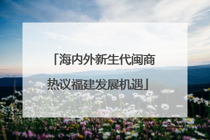海内外新生代闽商热议福建发展机遇