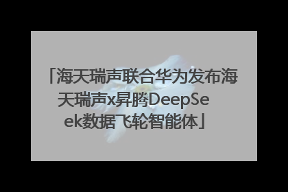 海天瑞声联合华为发布海天瑞声x昇腾DeepSeek数据飞轮智能体