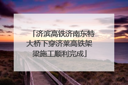 济滨高铁济南东特大桥下穿济莱高铁架梁施工顺利完成