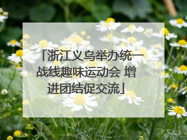 浙江义乌举办统一战线趣味运动会 增进团结促交流