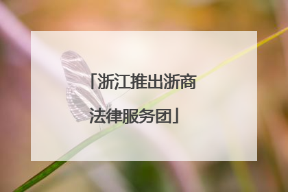 浙江推出浙商法律服务团