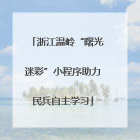 浙江温岭“曙光迷彩”小程序助力民兵自主学习