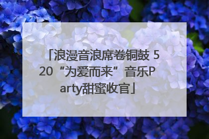 浪漫音浪席卷铜鼓 520“为爱而来”音乐Party甜蜜收官