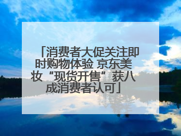 消费者大促关注即时购物体验 京东美妆“现货开售”获八成消费者认可