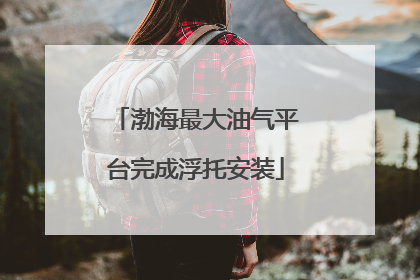 渤海最大油气平台完成浮托安装