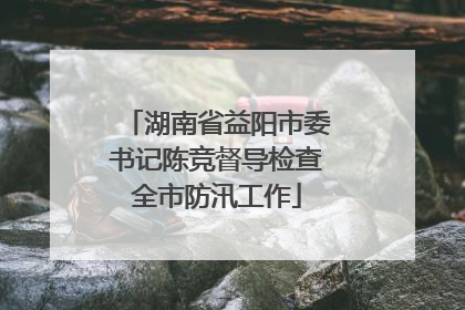 湖南省益阳市委书记陈竞督导检查全市防汛工作