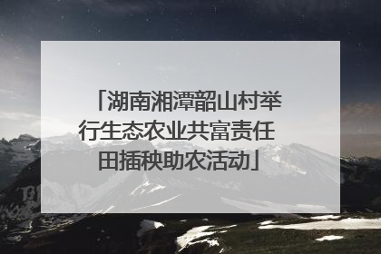 湖南湘潭韶山村举行生态农业共富责任田插秧助农活动