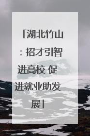 湖北竹山：招才引智进高校 促进就业助发展