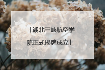 湖北三峡航空学院正式揭牌成立