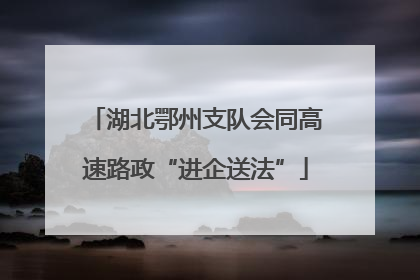 湖北鄂州支队会同高速路政“进企送法”