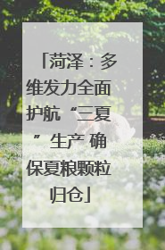 菏泽：多维发力全面护航“三夏”生产 确保夏粮颗粒归仓