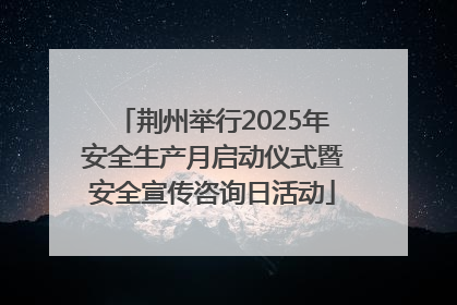 荆州举行2025年安全生产月启动仪式暨安全宣传咨询日活动