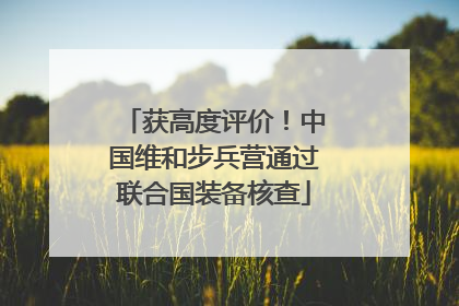 获高度评价！中国维和步兵营通过联合国装备核查