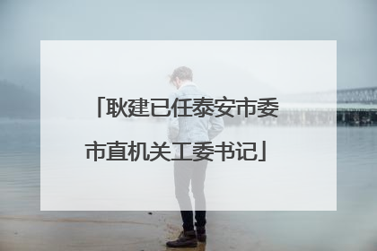耿建已任泰安市委市直机关工委书记