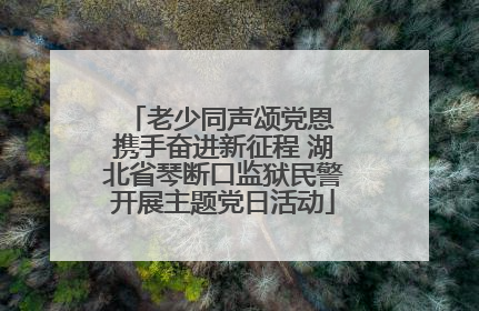 老少同声颂党恩 携手奋进新征程 湖北省琴断口监狱民警开展主题党日活动