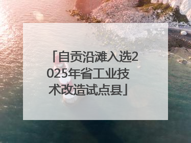 自贡沿滩入选2025年省工业技术改造试点县