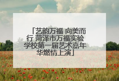 艺韵万福 向美而行 菏泽市万福实验学校第一届艺术嘉年华燃情上演