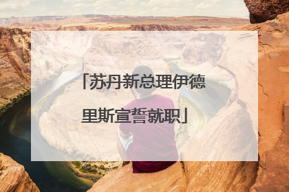 苏丹新总理伊德里斯宣誓就职