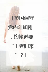 英国保守党内斗加剧，约翰逊要“王者归来”？