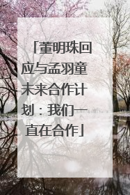 董明珠回应与孟羽童未来合作计划：我们一直在合作