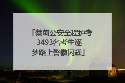蔡甸公安全程护考 3493名考生逐梦路上警徽闪耀
