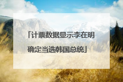 计票数据显示李在明确定当选韩国总统
