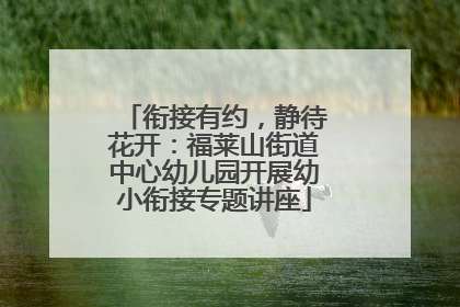 衔接有约，静待花开：福莱山街道中心幼儿园开展幼小衔接专题讲座