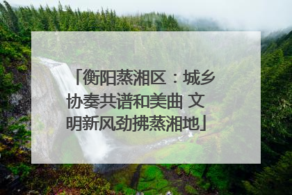 衡阳蒸湘区：城乡协奏共谱和美曲 文明新风劲拂蒸湘地