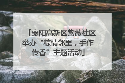 襄阳高新区紫薇社区举办“粽情邻里，手作传香”主题活动