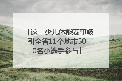 这一少儿体能赛事吸引全省11个地市500名小选手参与