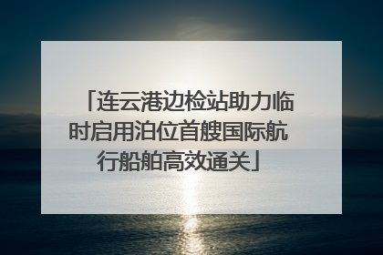 连云港边检站助力临时启用泊位首艘国际航行船舶高效通关