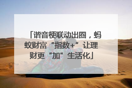谐音梗联动出圈，蚂蚁财富“指数+”让理财更“加”生活化