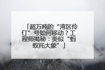 超万吨的“湾区伶仃”号如何移动？工程师揭秘：类似“蚂蚁托大象”