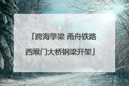 跨海擎梁 甬舟铁路西堠门大桥钢梁开架