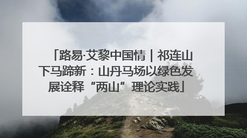 路易·艾黎中国情｜祁连山下马蹄新：山丹马场以绿色发展诠释“两山”理论实践