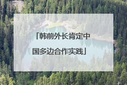 韩前外长肯定中国多边合作实践