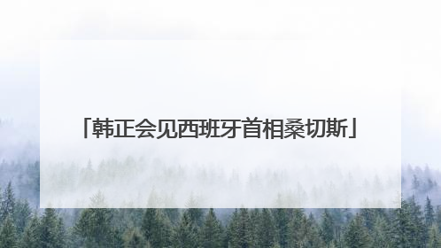 韩正会见西班牙首相桑切斯