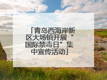 青岛西海岸新区大场镇开展“国际禁毒日”集中宣传活动
